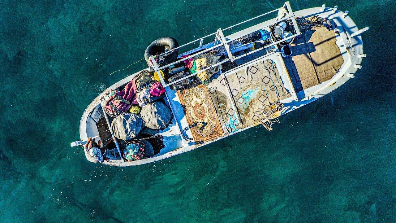 Peaceful Sunset with the Fishermen in Anfeh: Relaxing Drone & Music