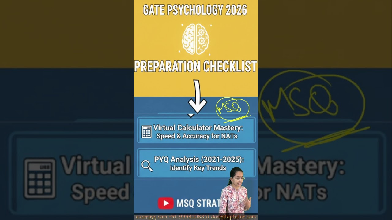 GATE XH Psychology Expected Questions - High Yield Topics #gate2026 #gatepsychology #XH