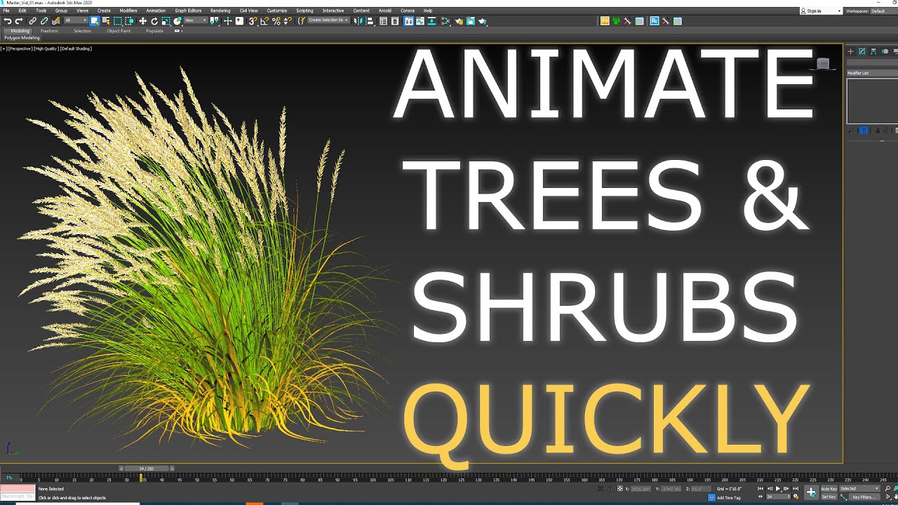 Learn how to animate trees in 3ds max in order to simulate wind movement.  Quick Tutorial!