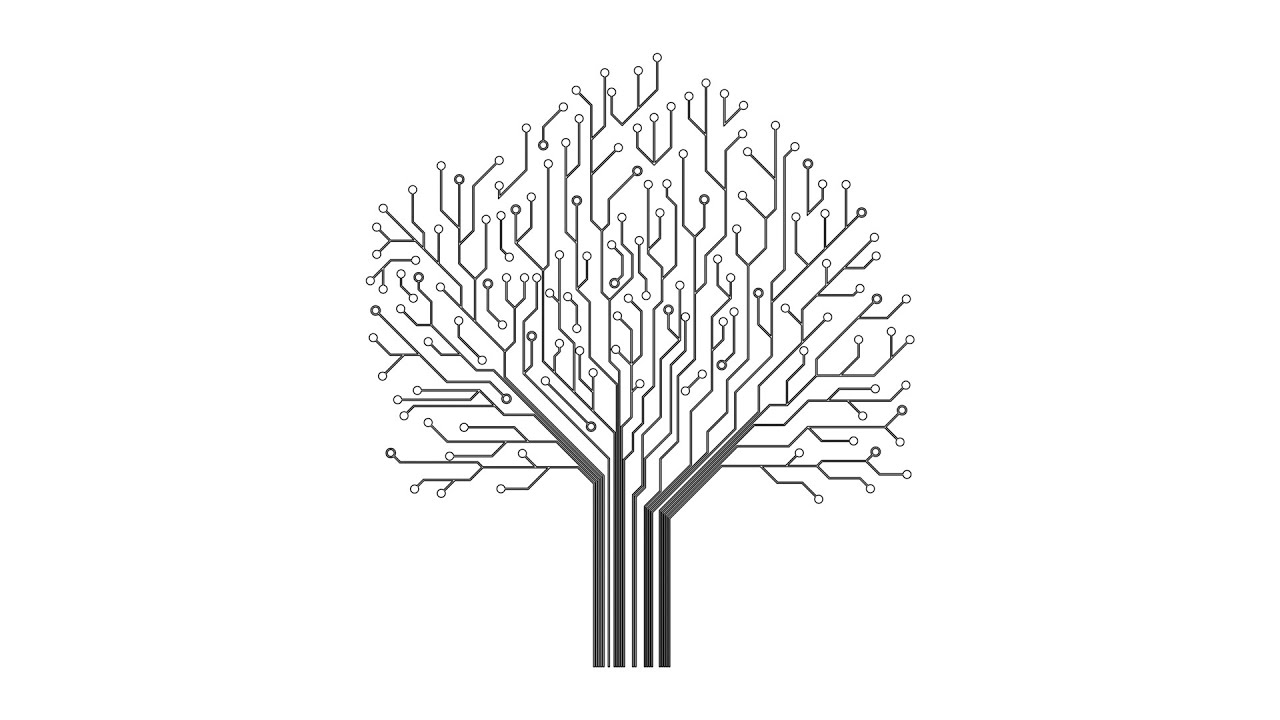 Tree Networking Nature and Technology Self drawing line art animation by Motion Made