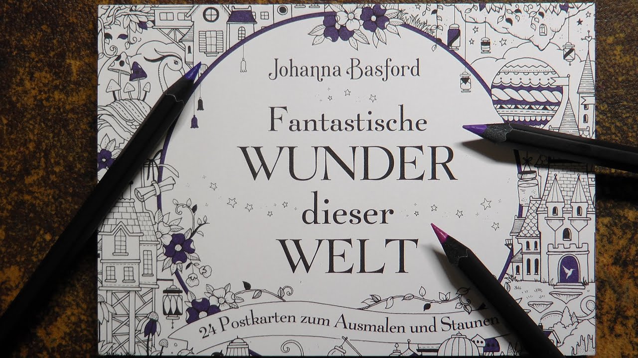 Flip Through and Review - Johanna Basford Worlds of Wonder Postcard Book