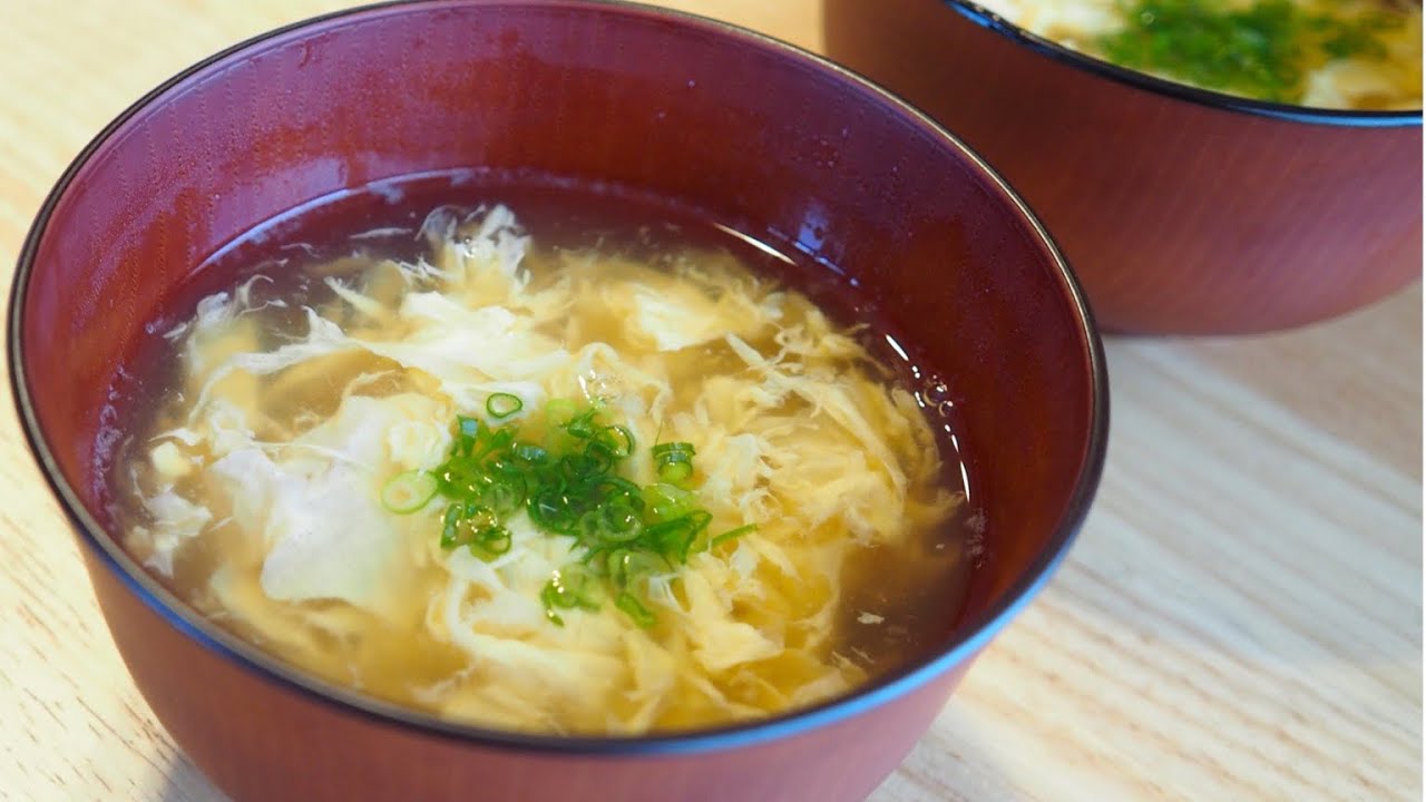 Sopa de huevo (かきたま汁) / Comida japonesa saludable【Receta】