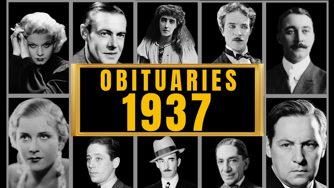 Famous Hollywood Celebrities We've Lost in 1937 - Obituary in 1937
