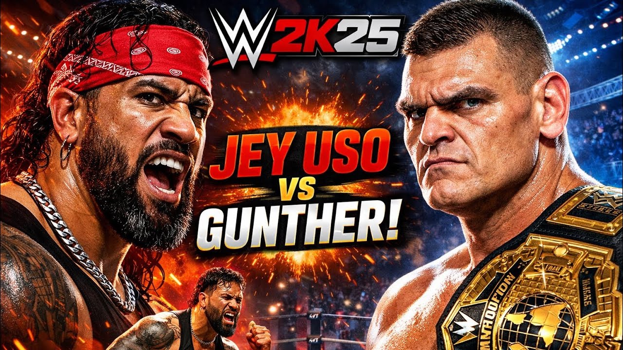 JEY USO VS GUNTHER WWE 2K25 GAMEPLAY 