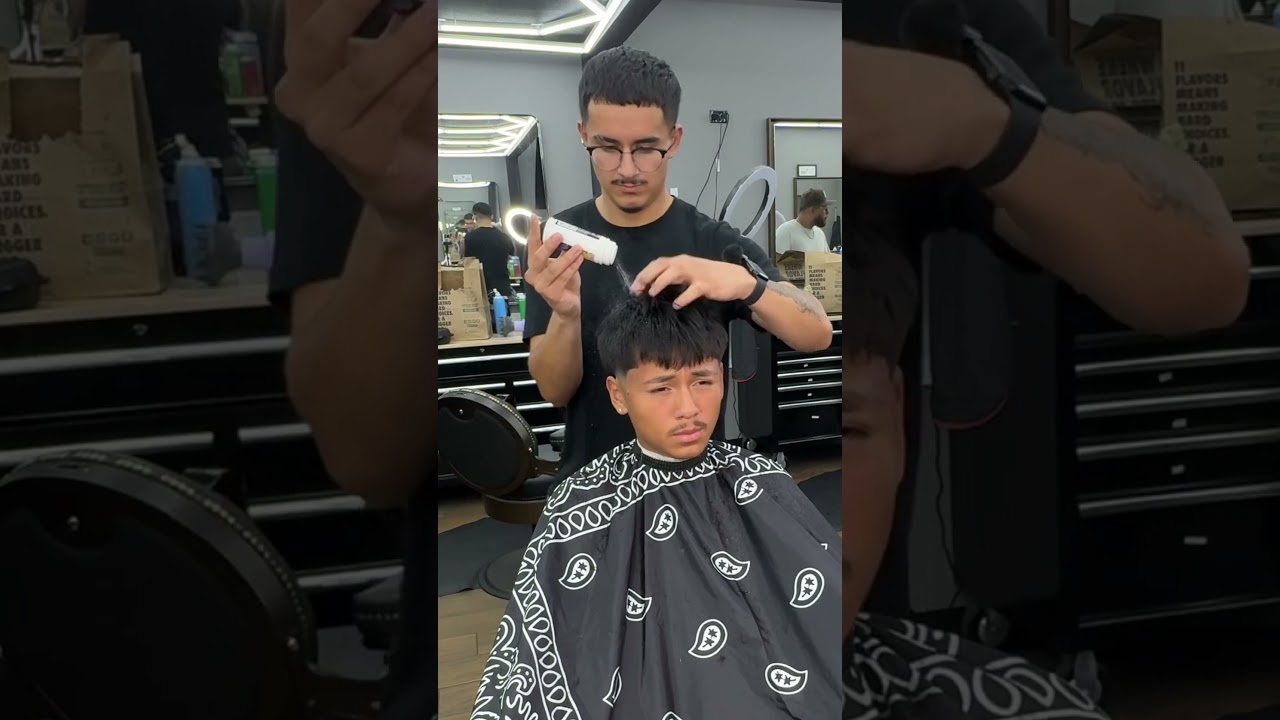 Textured Fringe with a Blowout Taper will suit anybody! #sacramentobarber #taperfade #texturedfringe