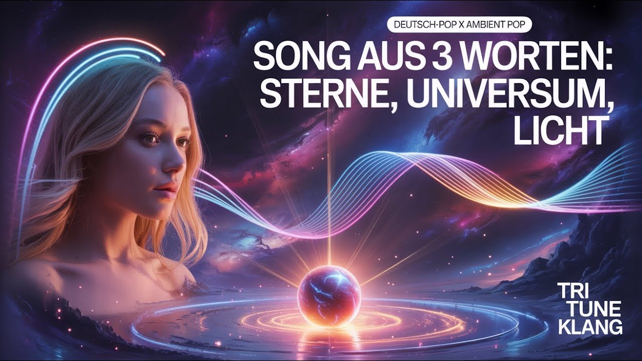 Emotionales Lied &uuml;ber Liebe & Unendlichkeit: Deutsch Ambient Pop | KI Song Sterne, Universum, Licht✨
