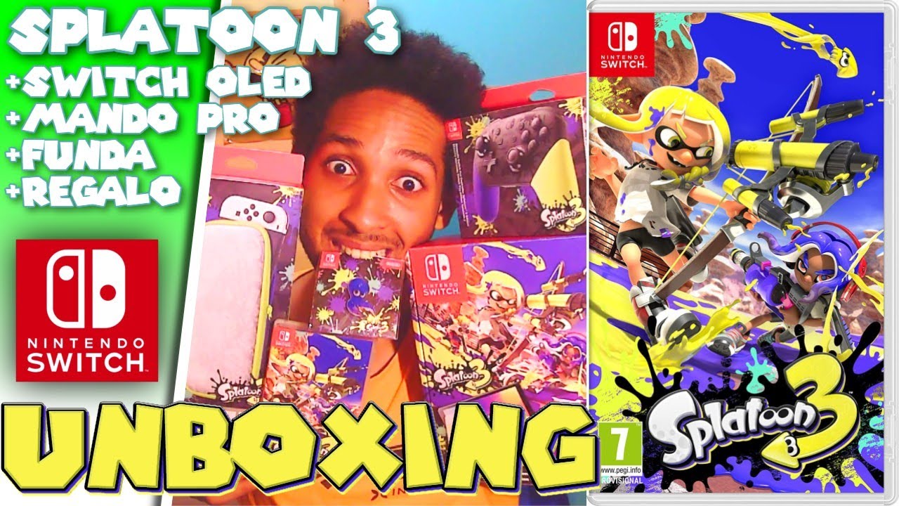 SUPER-MEGA-UNBOXING DE SPLATOON 3 (Juego + Consola + Mando + Funda)