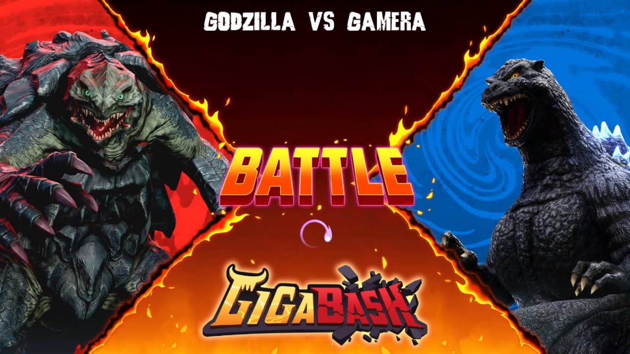 Gamera VS Godzilla in Gigabash! 