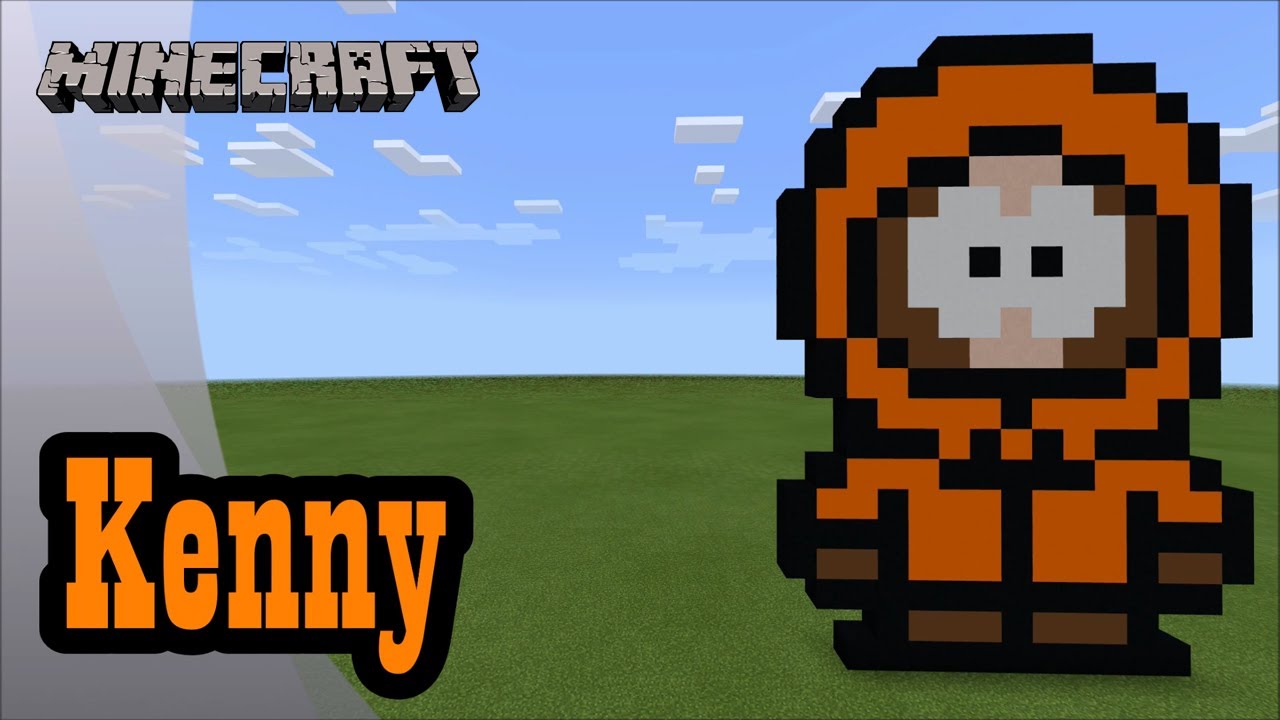 Minecraft: Учебник и демонстрация пиксельной графики: Кенни (Южный парк)