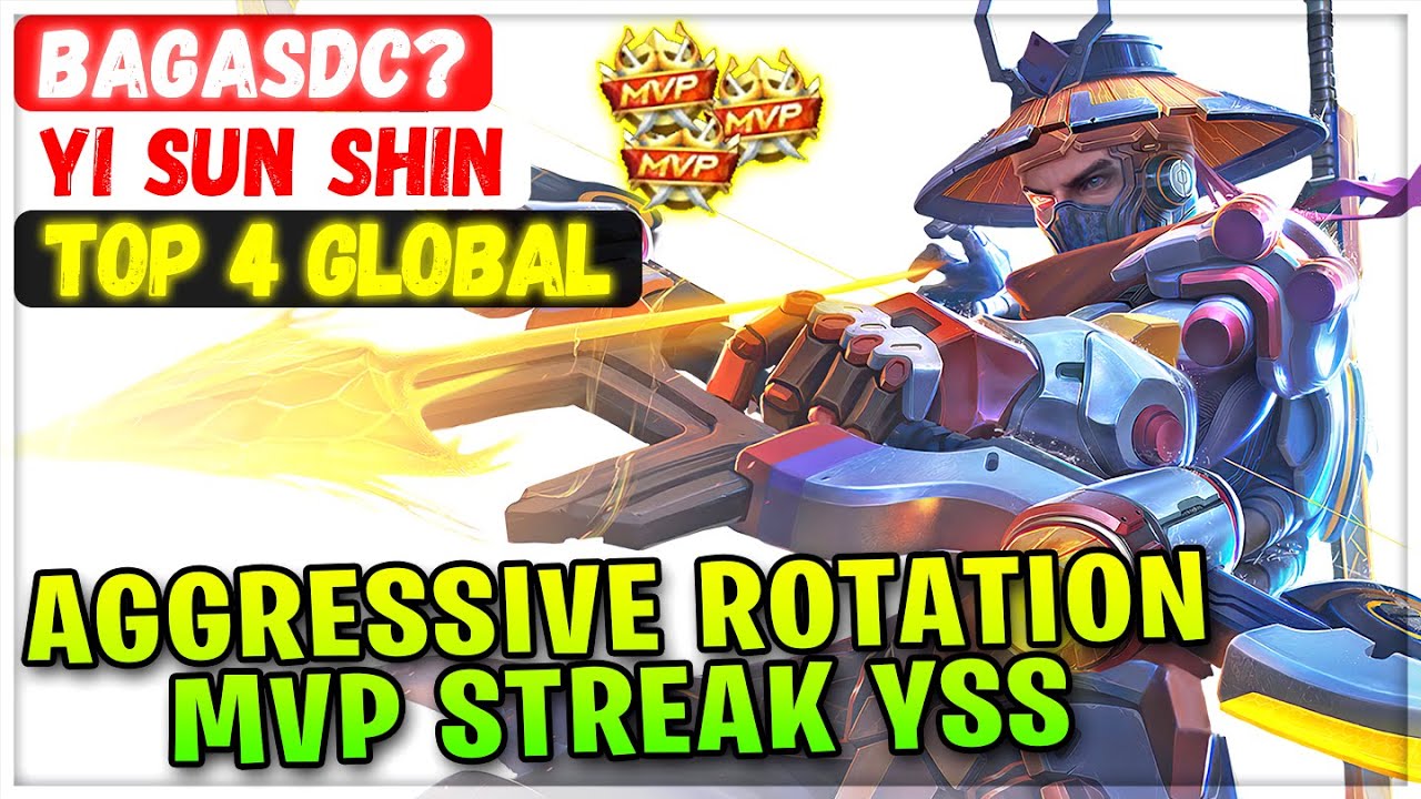 Aggressive Rotation MVP Streak YSS [ Top Global Yi Sun Shin ] BAGASDC? - Mobile Legends Emblem Build