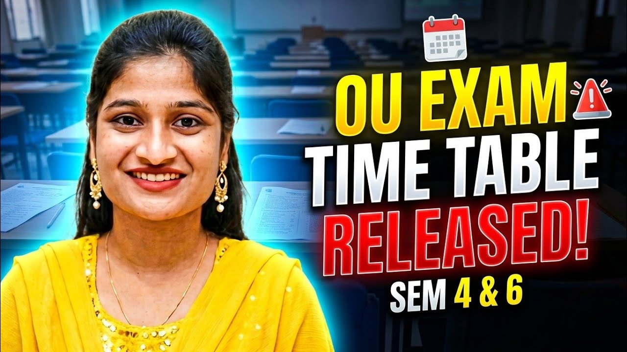 Osmania University 2026 Exams Time Table OUT 📢 | Check Now!