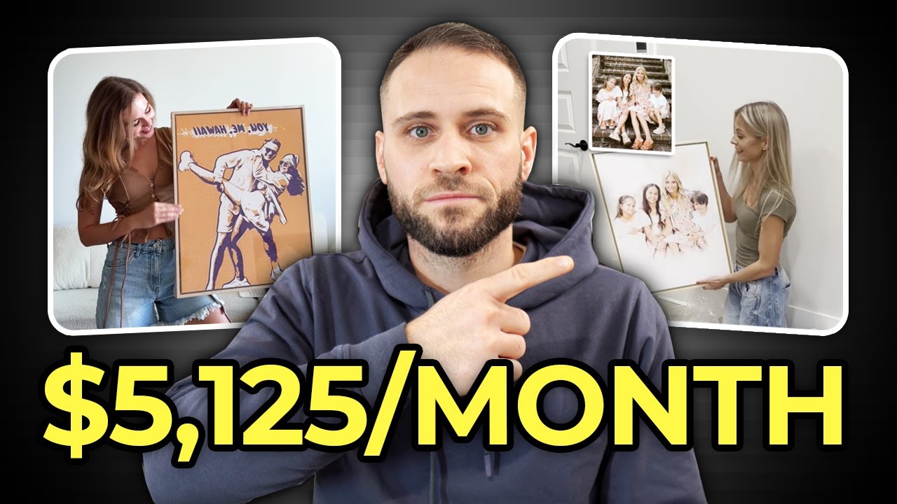 $5,000/Month Selling Wall Art? (Print On Demand Tutorial - Niche Research, Design, Mockup)
