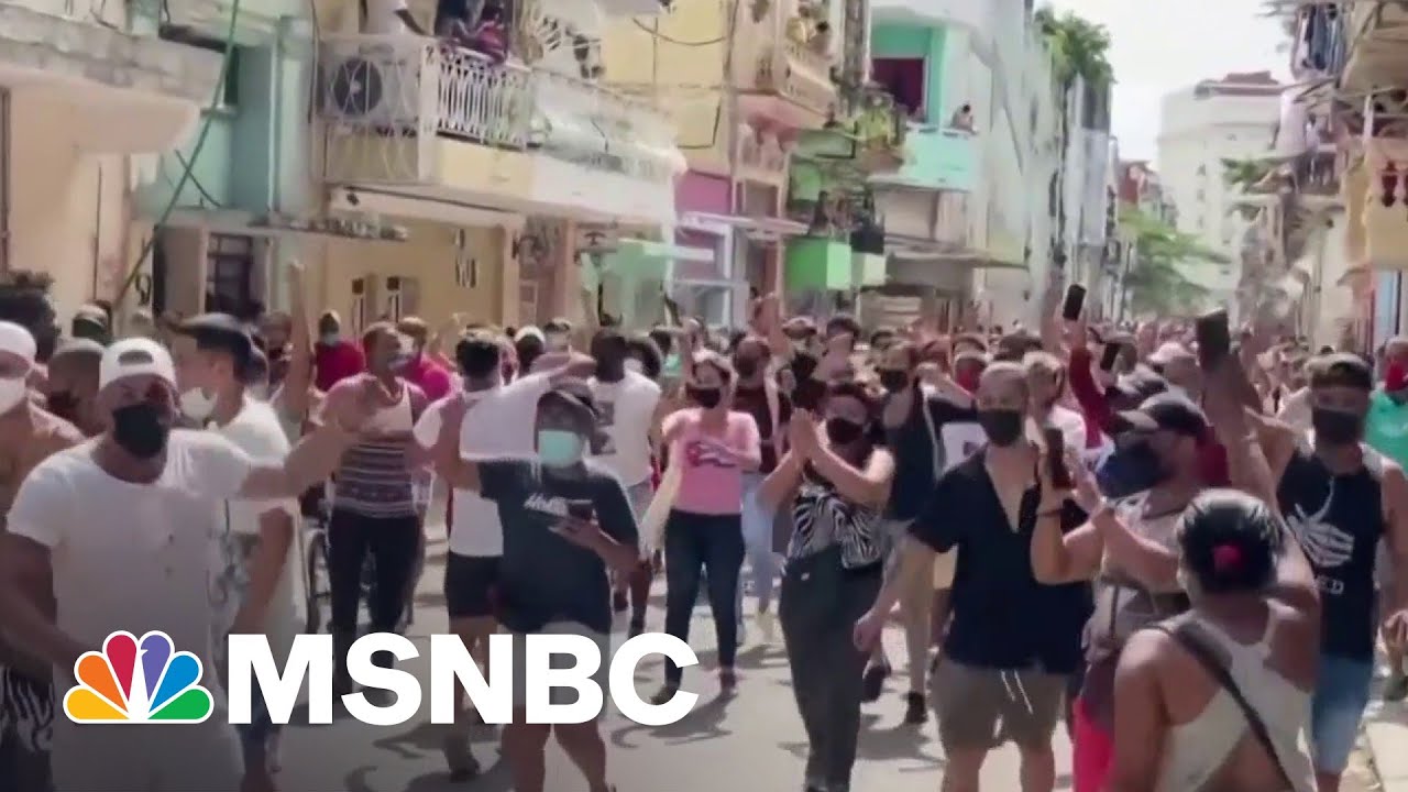 Largest Protests In Decades Erupt In Cuba | MSNBC