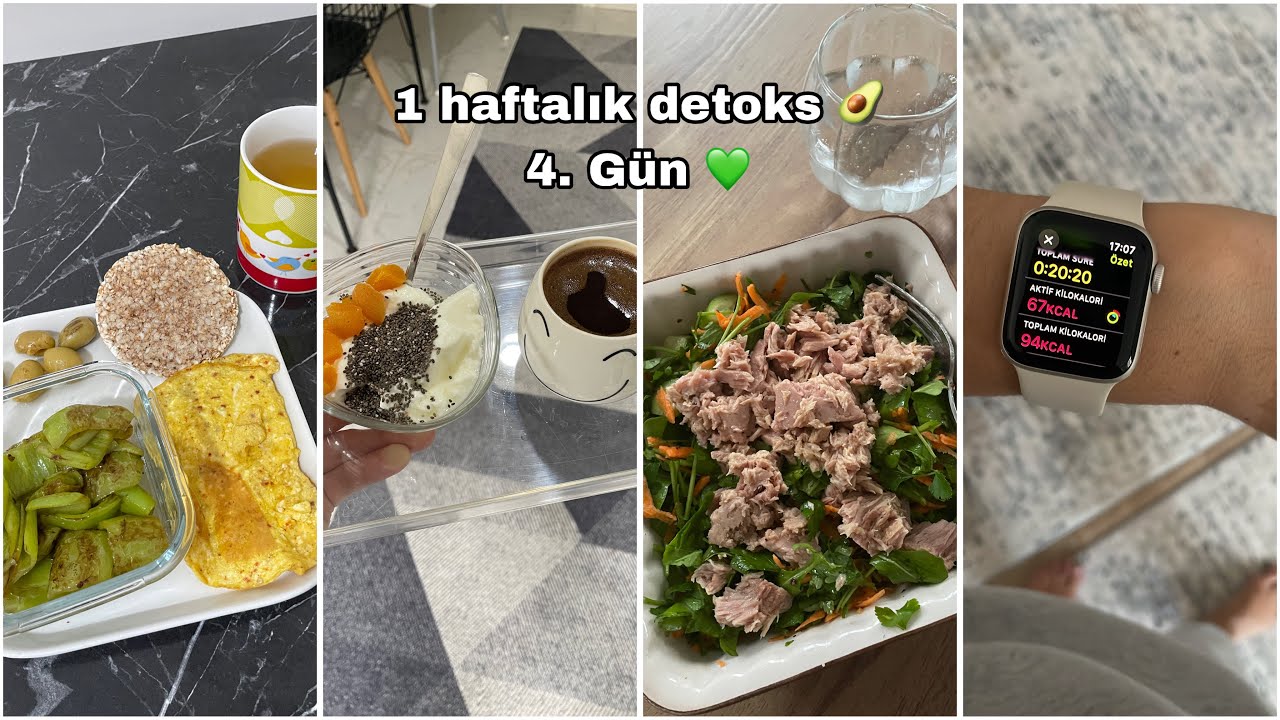 1 HAFTADA 3 KİLO DETOKSU 1 GÜNDE NELER YİYORUM ? 4.GÜN | TÜM STRESE RAĞMEN ZAYIFLIYORUZ💪🏻🤸🏻