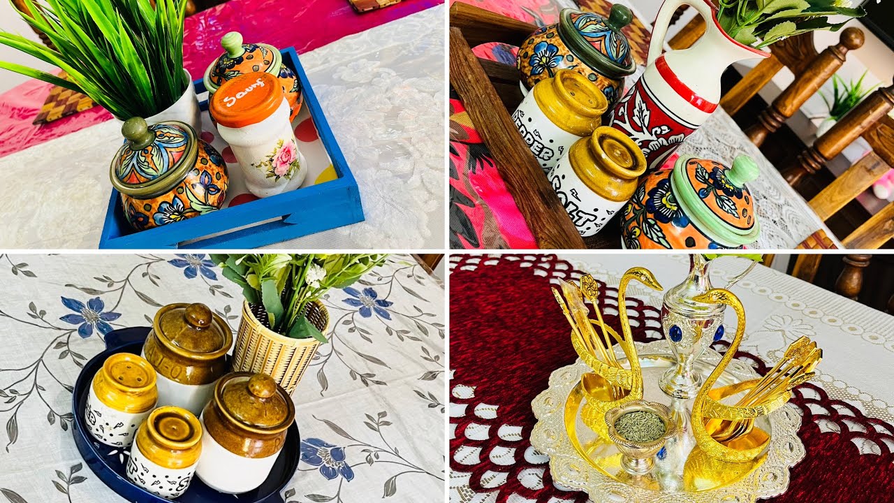 Small Dining Table Decor and Organisation in 4 different ways|dining table decoration ideas