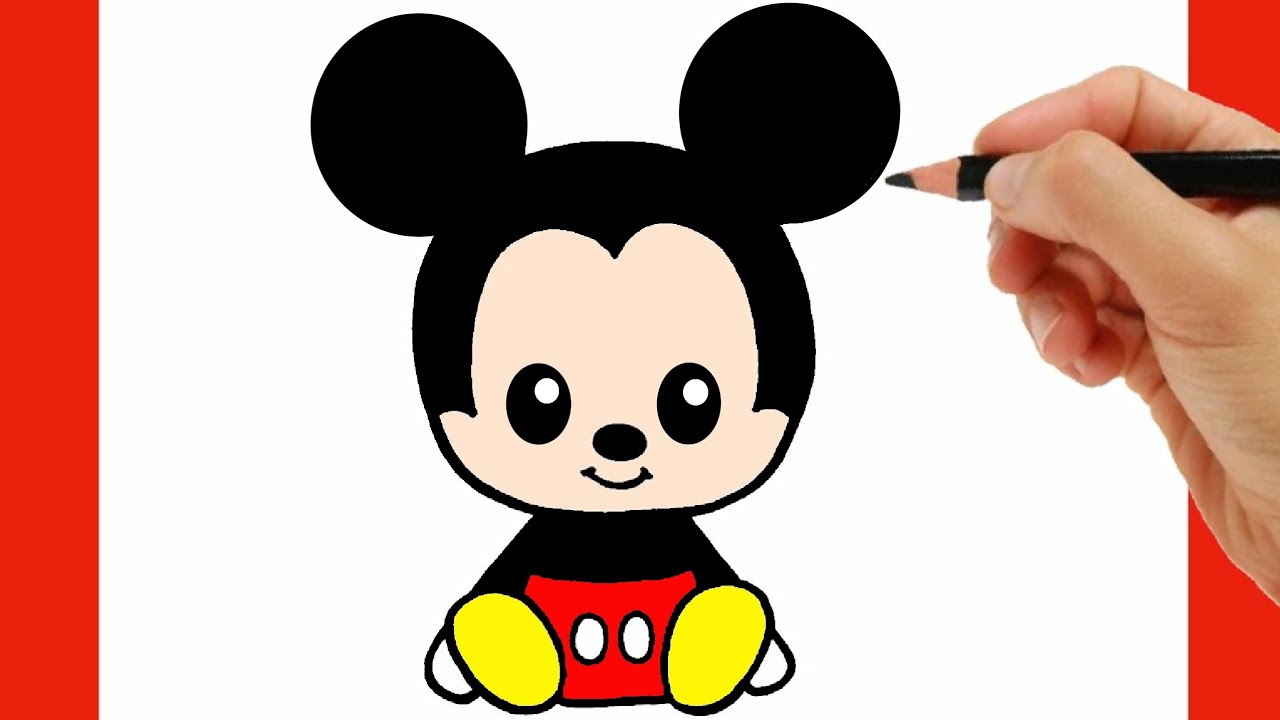 COMO DESENHAR O MICKEY MOUSE FACIL PASSO A PASSO