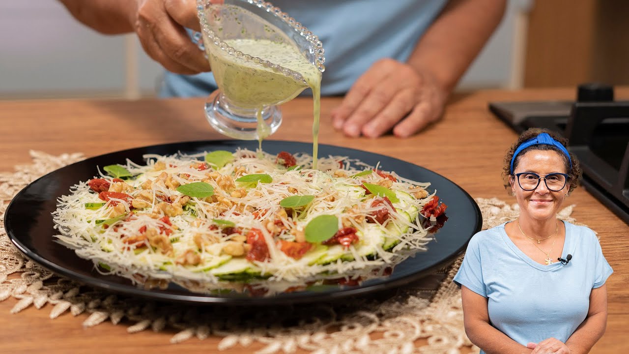 CARPACCIO DE ABOBRINHA. UMA RECEITA ÚNICA QUE VAI TE SURPREENDER.