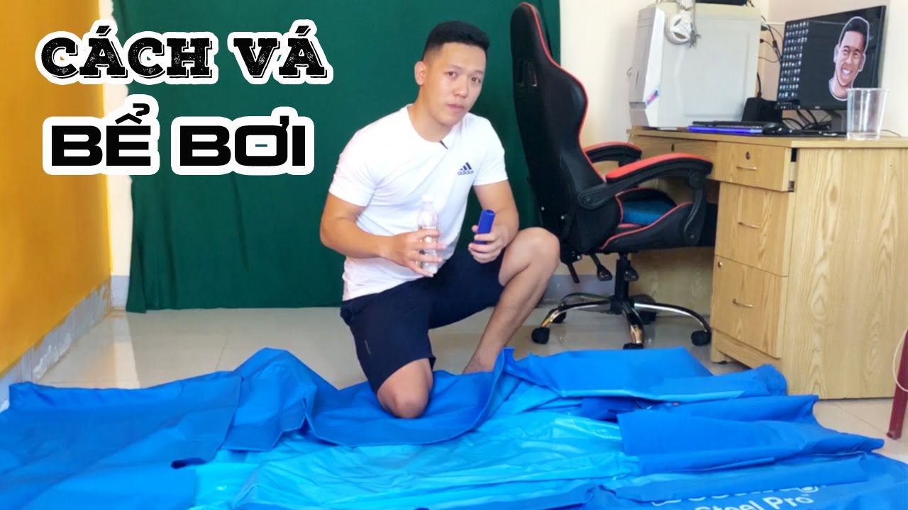 Hướng Dẫn Vá bể bơi khung kim loại Bestway. dùng dụng cụ chuyên dùng trong bể bơi trường học