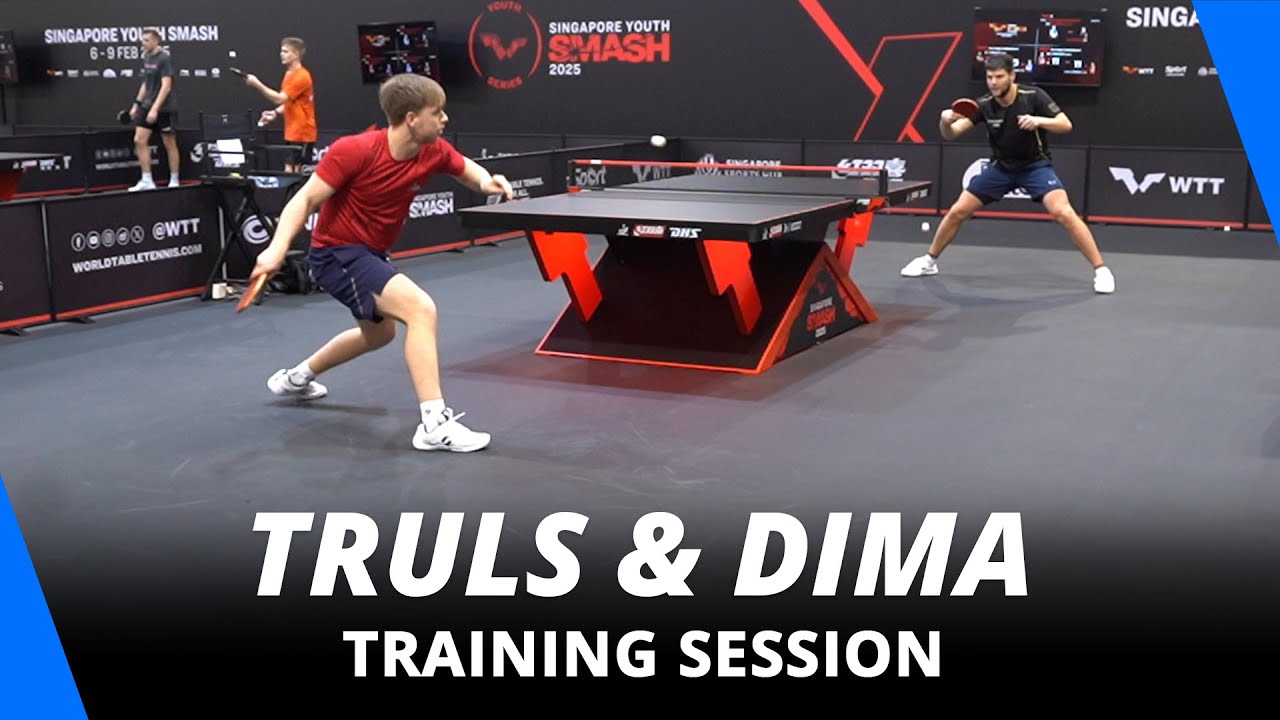 Truls Moregardh & Dimitrij Ovtcharov Training | Singapore Smash 2025