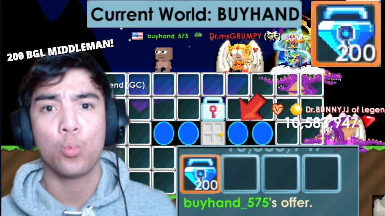 200 BGL MIDDLEMAN For This WORLD! + (Gone Wrong) - Growtopia