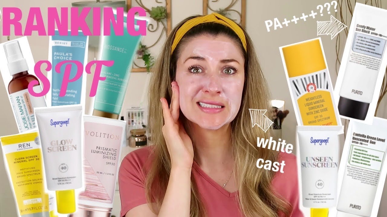 RANKING FACIAL SUNSCREENS | ALSO, CHEMICAL VS. MINERAL SPF, PA + RATING, DOES % SPF FILTER MATTER?