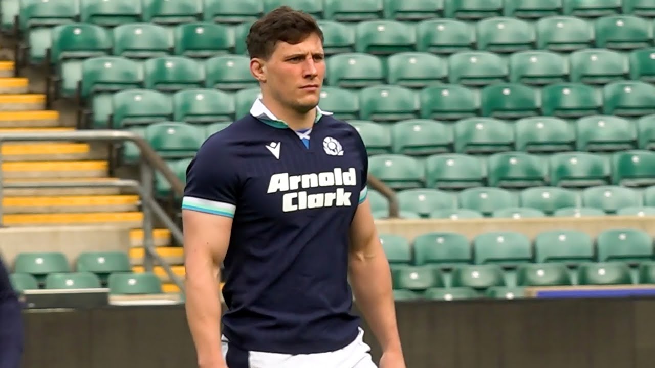 Scotland Rugby team train at Twickenham ahead of their match against England