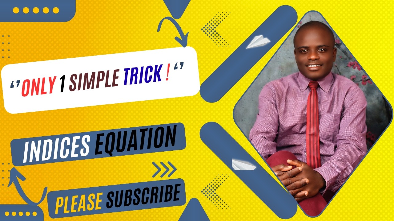 Mathematics: Finding the unknown with the application of the laws of indices (Jamb Question)
