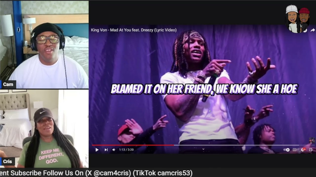 King Von - Mad At You feat. Dreezy (Lyric Video) (REACTION!!!)