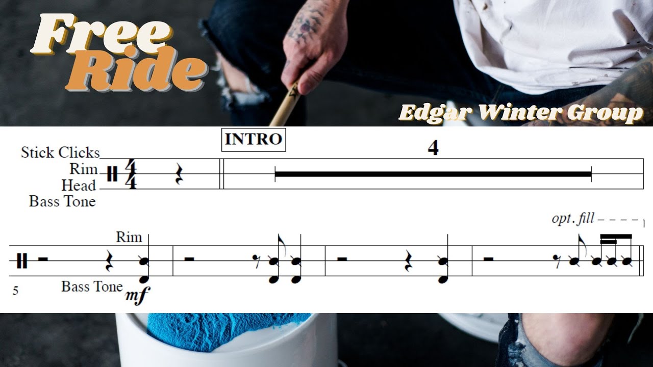 Free Ride Bucket Drum Play Along