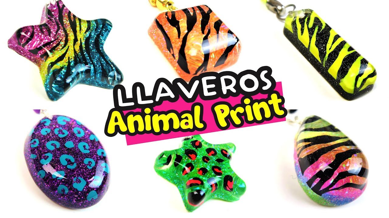 LLAVEROS DE RESINA Animal Print ★ Así o más fácil ★ DIY Manualidades fáciles y sencillas ★ ✌😁