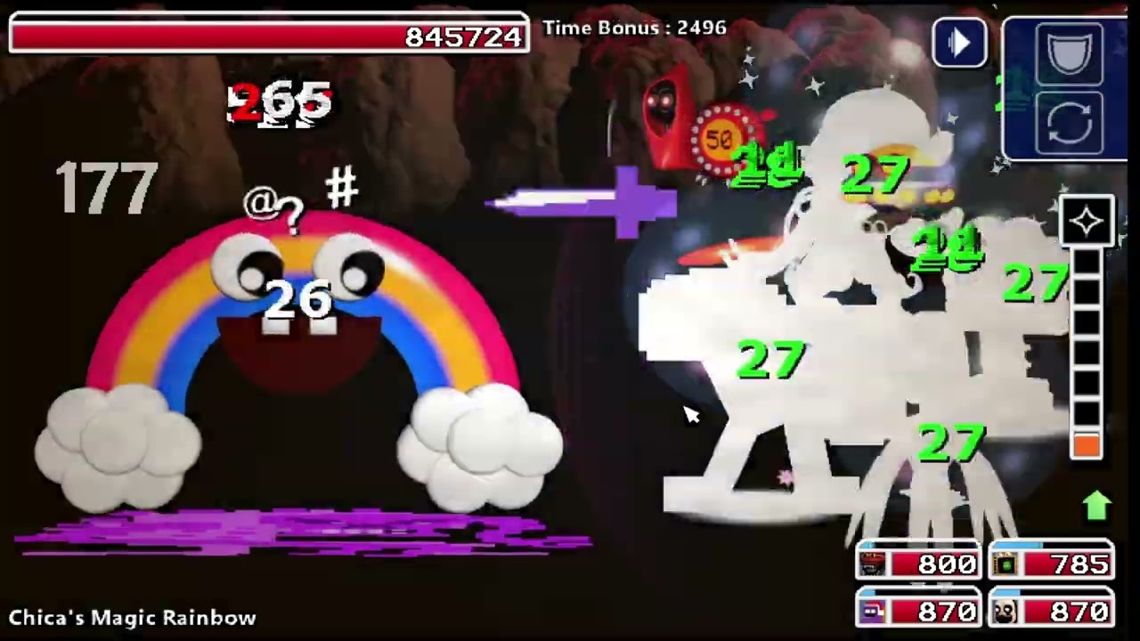 DEFEATING MRS.RAINDOW IN FNAF WORLD REFRESH