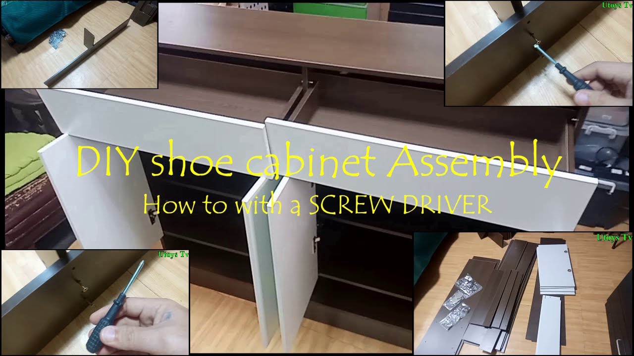 DIY project shoe cabinet How to assemble shoe rack/ multipurpose cabinet