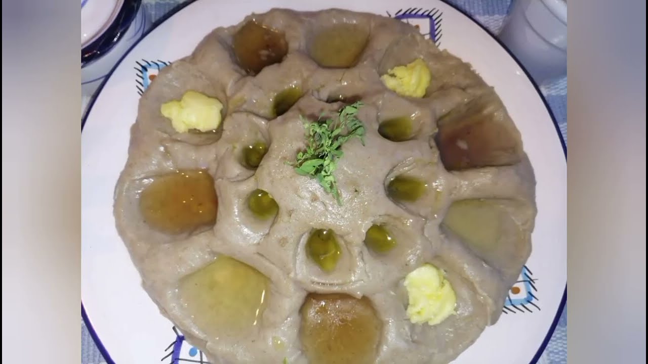 المطبخ الزمني التونسي🇹🇳#عصيدة النافس بالفيجل🌿 صحة ومنفعة#وصفة من التراث الغذائي التونسي#الزمن الجميل