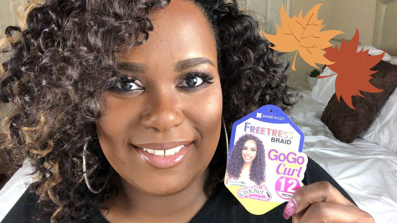 Beautiful Fall Highlight Hair | Braidless Crochet | Freetress Gogo Curl