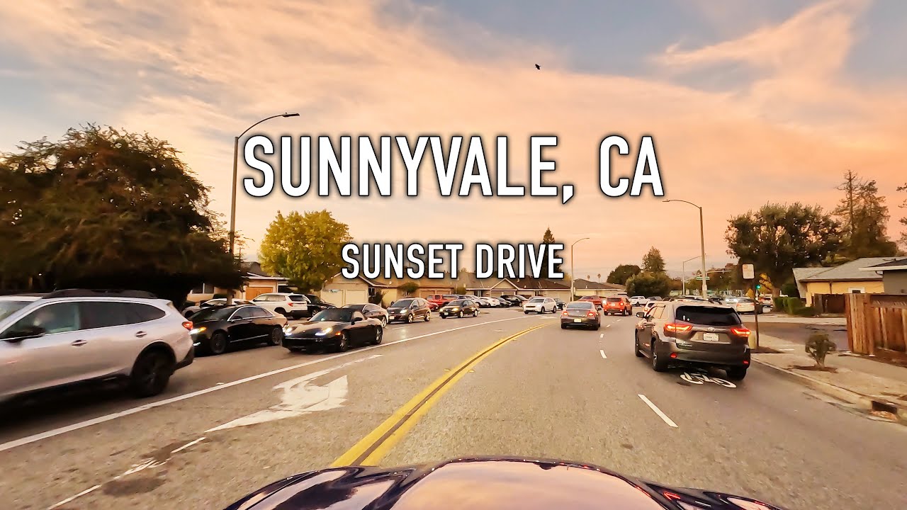 Sunnyvale Sunset Drive in 4K