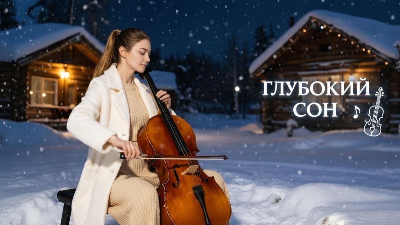 🎻🎹 Виолончель и фортепиано снежной ночью – ностальгическая музыка для сна и снятия стресса
