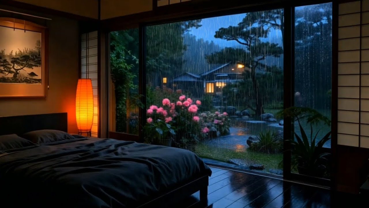 Soft Rain Sounds with Relaxing Music | Deep Sleep & Calm Night