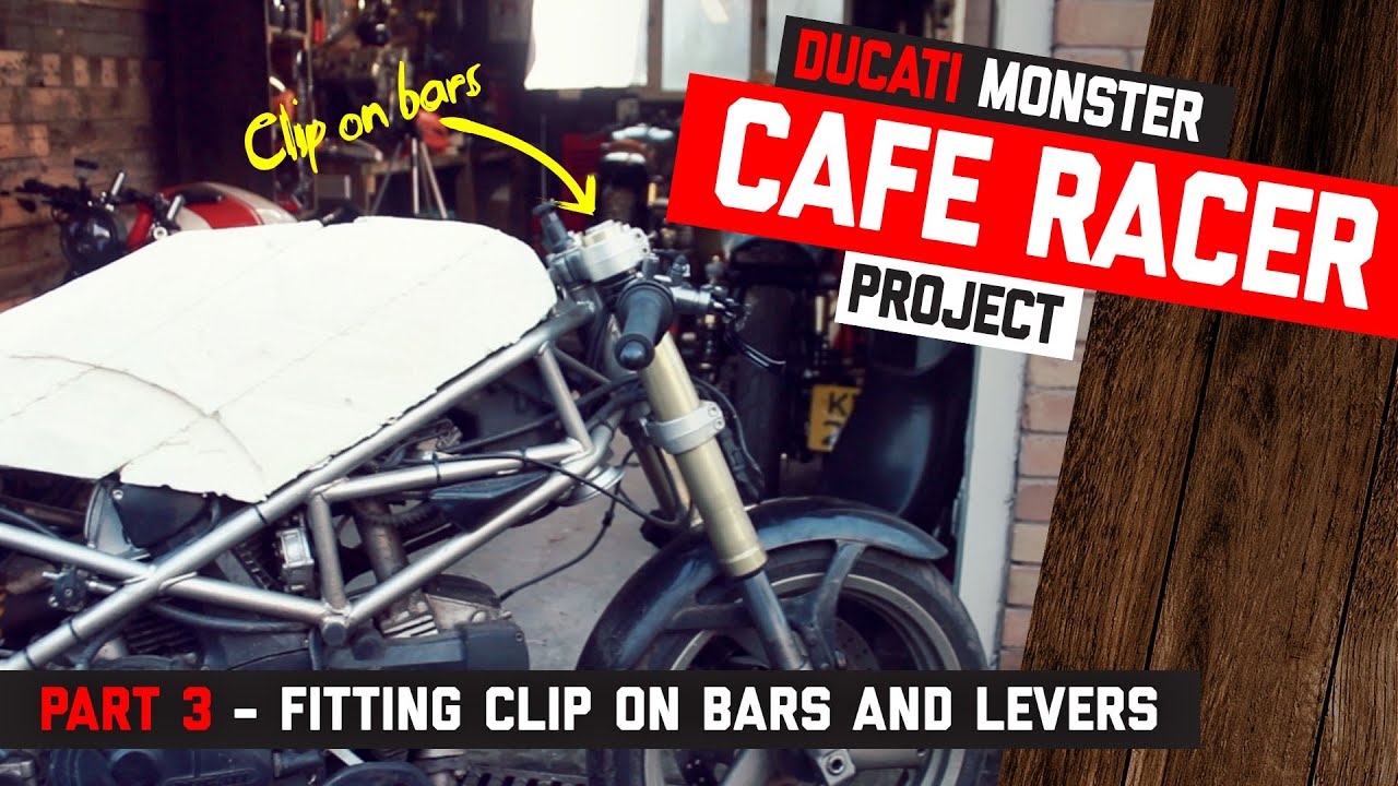 Ducati Monster Cafe Racer, часть 3 — установка зажимов на руле и рычагах
