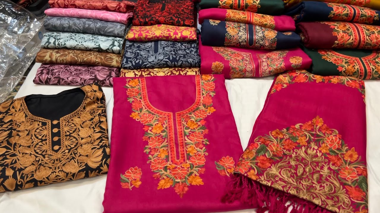 Winter embroidered Kashmiri suits and Kurtis starting @1050₹ +91-7051012285 #wintercollection #kurti