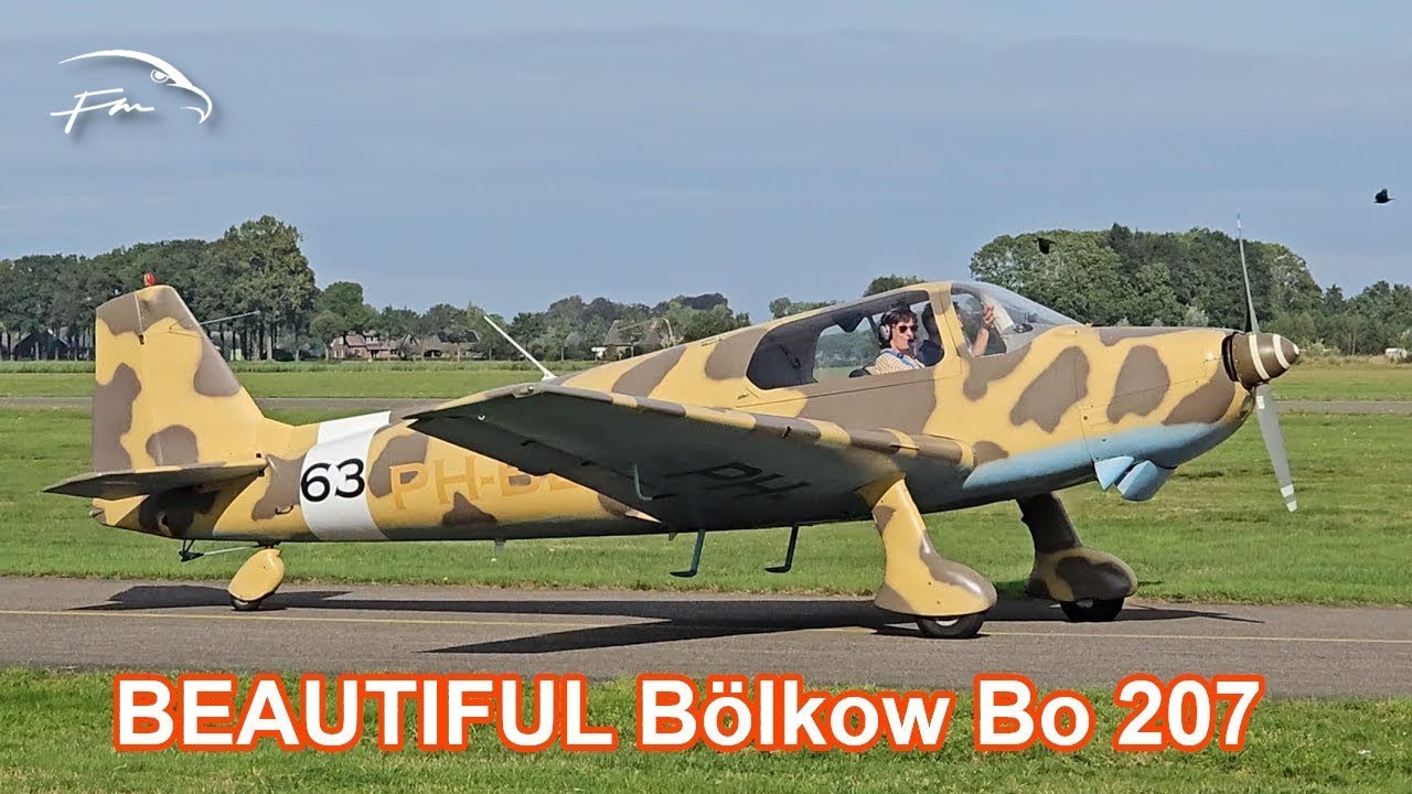 ▶️ Unveiling PH-BLW: Bo 207's Camo Design in Action Teuge Airport