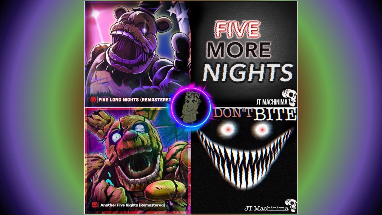 A FNAF 1-4 MEGAMIX | JT Music - All Five Nights [JaB-ified]
