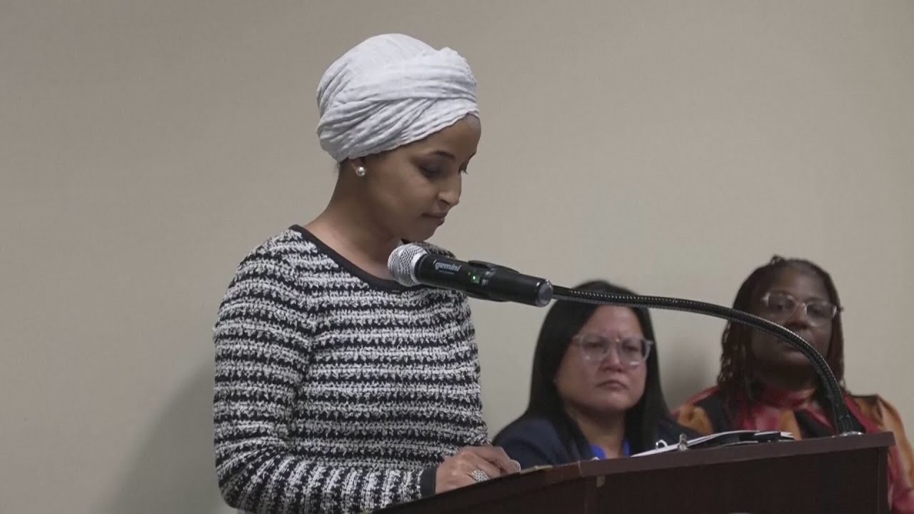 Man arrested after spraying unknown substance on Rep. Ilhan Omar at Minneapolis town hall