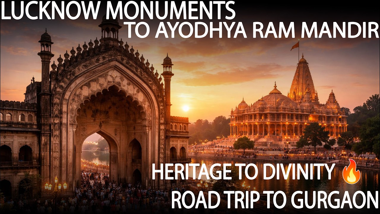 HERITAGE TO DIVINITY 🔥 | LUCKNOW MONUMENTS TO AYODHYA RAM MANDIR | ROAD TRIP TO GURGAON | EPISODE-2