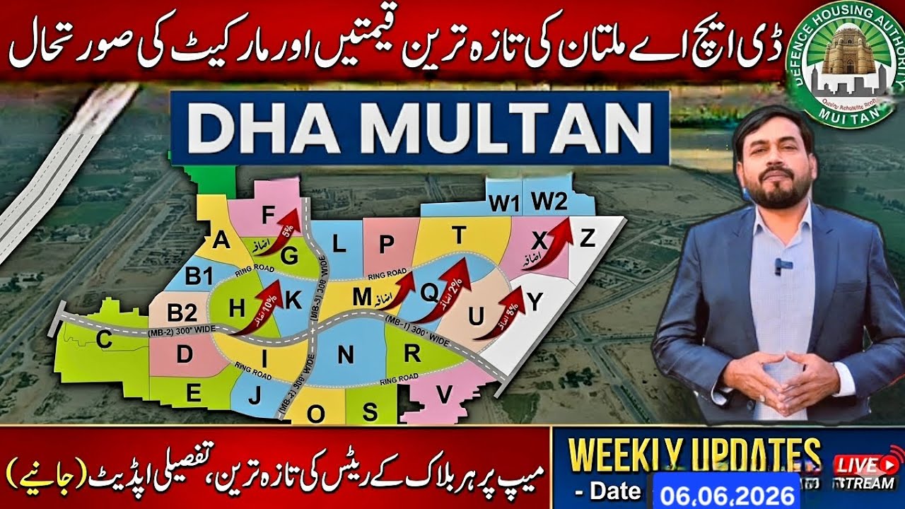 Актуальные цены на квартиры в DHA Multan по секторам (карта) | Обзор рынка DHA Multan на 2026 год