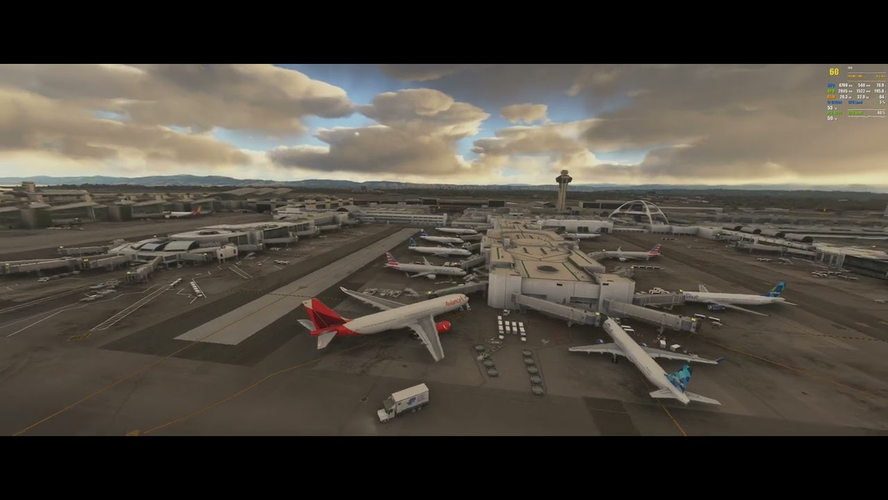 MS Flightsimulator and FSLTL at Inibuilds KLAX