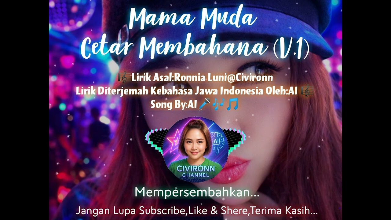 Mama Muda Cetar Membahana (V.1)-🎼Lirik Asal:Ronnia Luni@Civironn,Song By:AI🎤🎶🎵