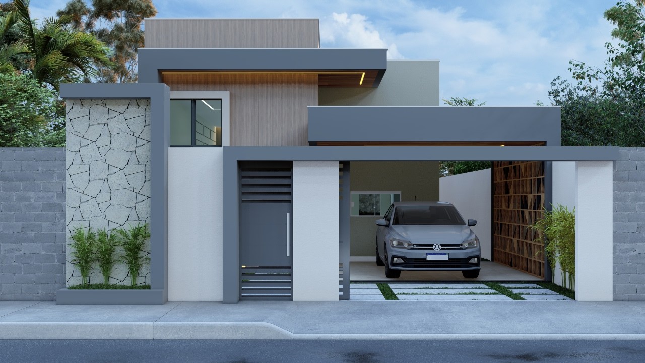 Casa Moderna 8x25 com Suíte Master e Jardim de Inverno 🏡✨