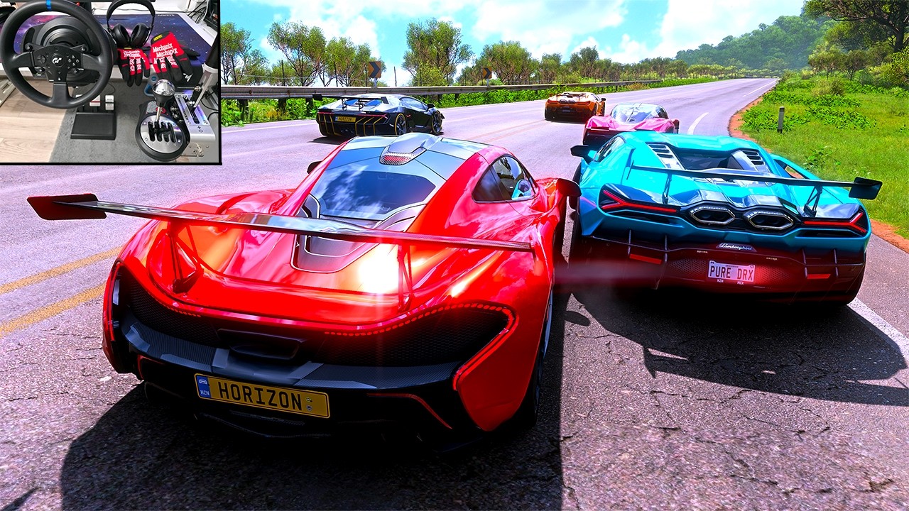 Lamborghini Revuelto 1220HP VS Hypercars - Forza Horizon 5 | Steering Wheel Gameplay