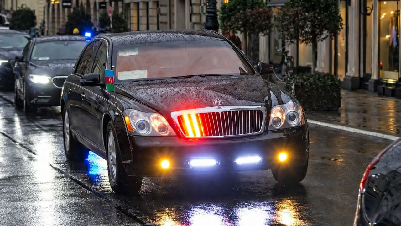 [❌ Mercedes Maybach 240 ❌ ] 👮‍♂️🚔 VIP-Eskorte | Präsident von Aserbaidschan Ilham Aliyev | SIKO 2026