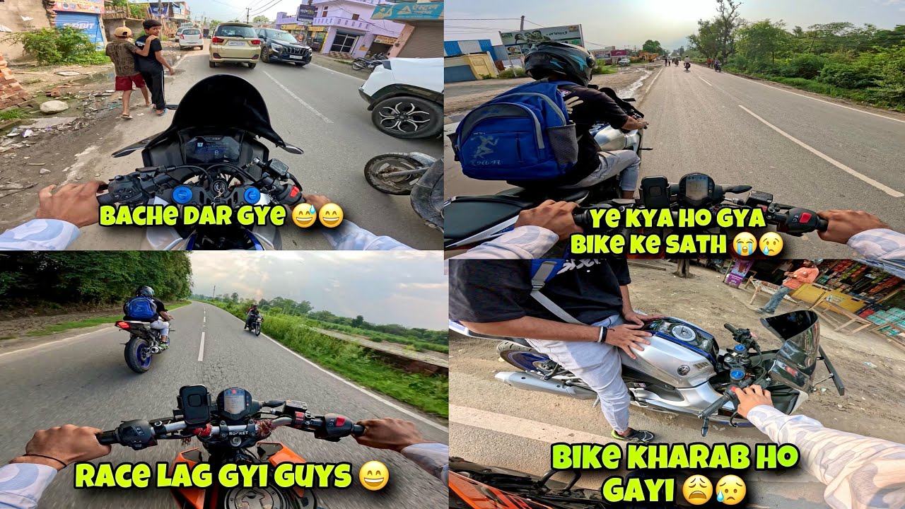 Drag race duke 200 vs R15 🤯🫡|| bike kharab ho gayi 😭|| kawa h2